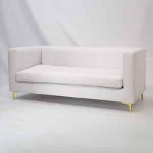 White Leather 2-Seater Couch