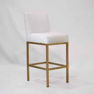 White Leather Barstool