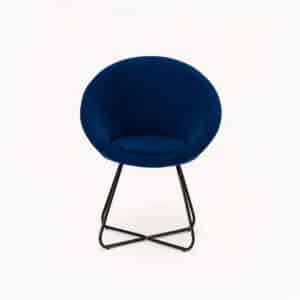 Navy Velvet Tub Chair
